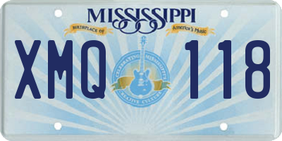 MS license plate XMQ118