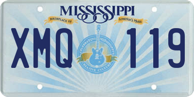 MS license plate XMQ119