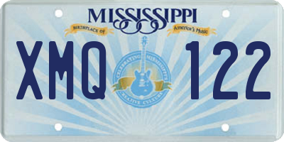 MS license plate XMQ122