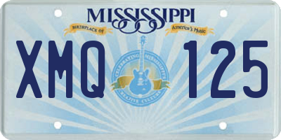 MS license plate XMQ125