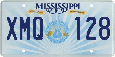 MS license plate XMQ128