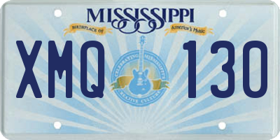 MS license plate XMQ130
