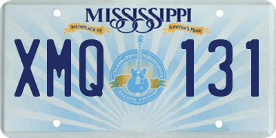 MS license plate XMQ131