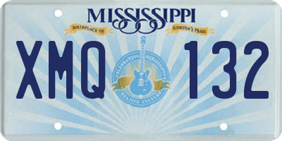 MS license plate XMQ132