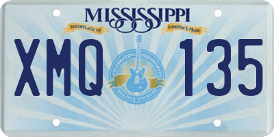 MS license plate XMQ135