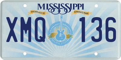 MS license plate XMQ136