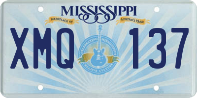 MS license plate XMQ137
