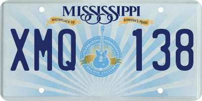 MS license plate XMQ138