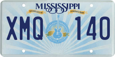 MS license plate XMQ140