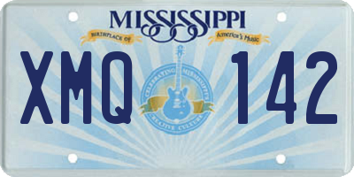 MS license plate XMQ142