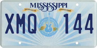 MS license plate XMQ144