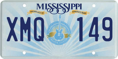 MS license plate XMQ149