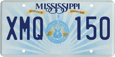 MS license plate XMQ150