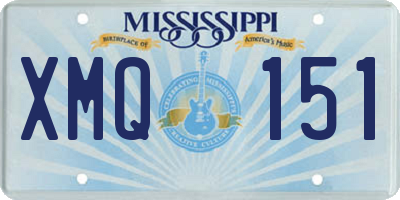 MS license plate XMQ151