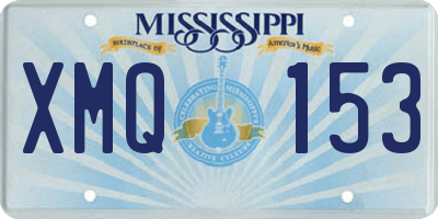MS license plate XMQ153