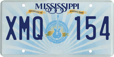 MS license plate XMQ154