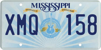 MS license plate XMQ158