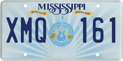 MS license plate XMQ161