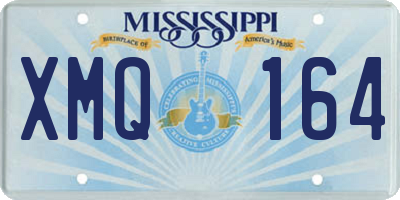 MS license plate XMQ164