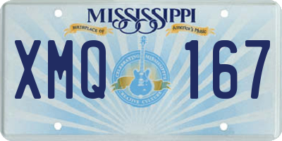 MS license plate XMQ167