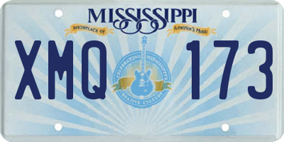 MS license plate XMQ173