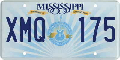 MS license plate XMQ175