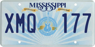 MS license plate XMQ177