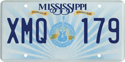 MS license plate XMQ179