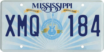 MS license plate XMQ184