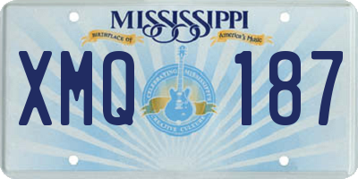 MS license plate XMQ187