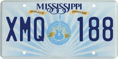 MS license plate XMQ188