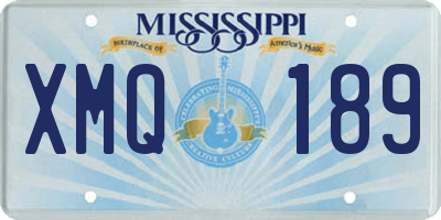 MS license plate XMQ189