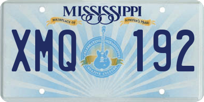 MS license plate XMQ192