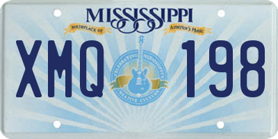 MS license plate XMQ198