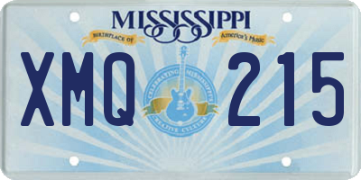 MS license plate XMQ215