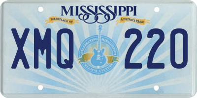 MS license plate XMQ220