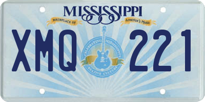 MS license plate XMQ221
