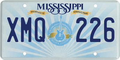 MS license plate XMQ226