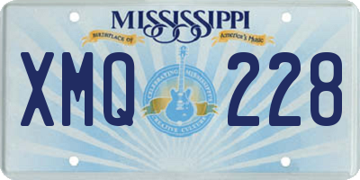 MS license plate XMQ228