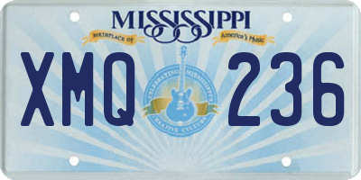 MS license plate XMQ236