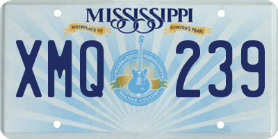 MS license plate XMQ239