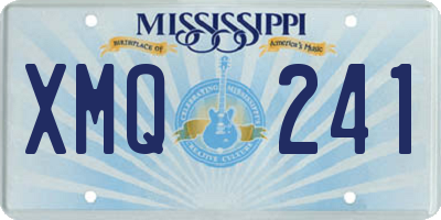 MS license plate XMQ241
