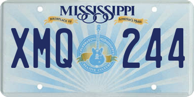 MS license plate XMQ244