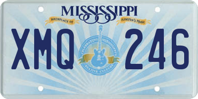 MS license plate XMQ246