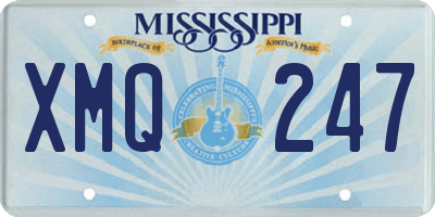 MS license plate XMQ247