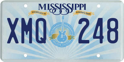 MS license plate XMQ248