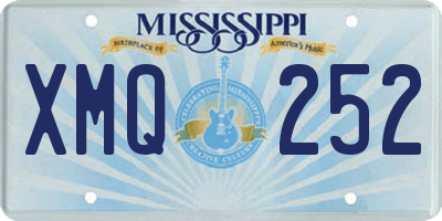 MS license plate XMQ252