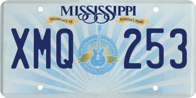 MS license plate XMQ253