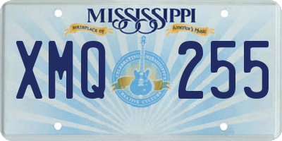 MS license plate XMQ255