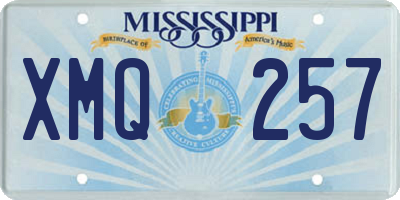 MS license plate XMQ257
